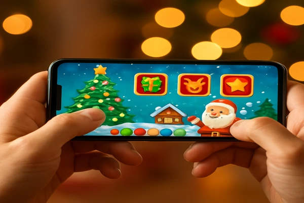 একজন ব্যবহারকারী তার স্মার্টফোনে সহজে অনলাইন গেম খেলার আনন্দ উপভোগ করছেন